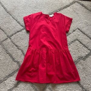 Pinch Red CeCe mini short Sleeve Dress oversized cotton classy small